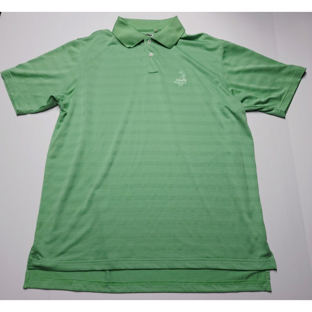 Pinehurst By Adidas Golf Shirt Green Polo Golf Shirt US OPEN Medium NWOT - Picture 2 of 10